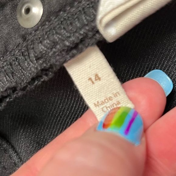 Soft Surroundings Black Slim Leg Pom Pom Hem Jeans - Picture 4 of 6